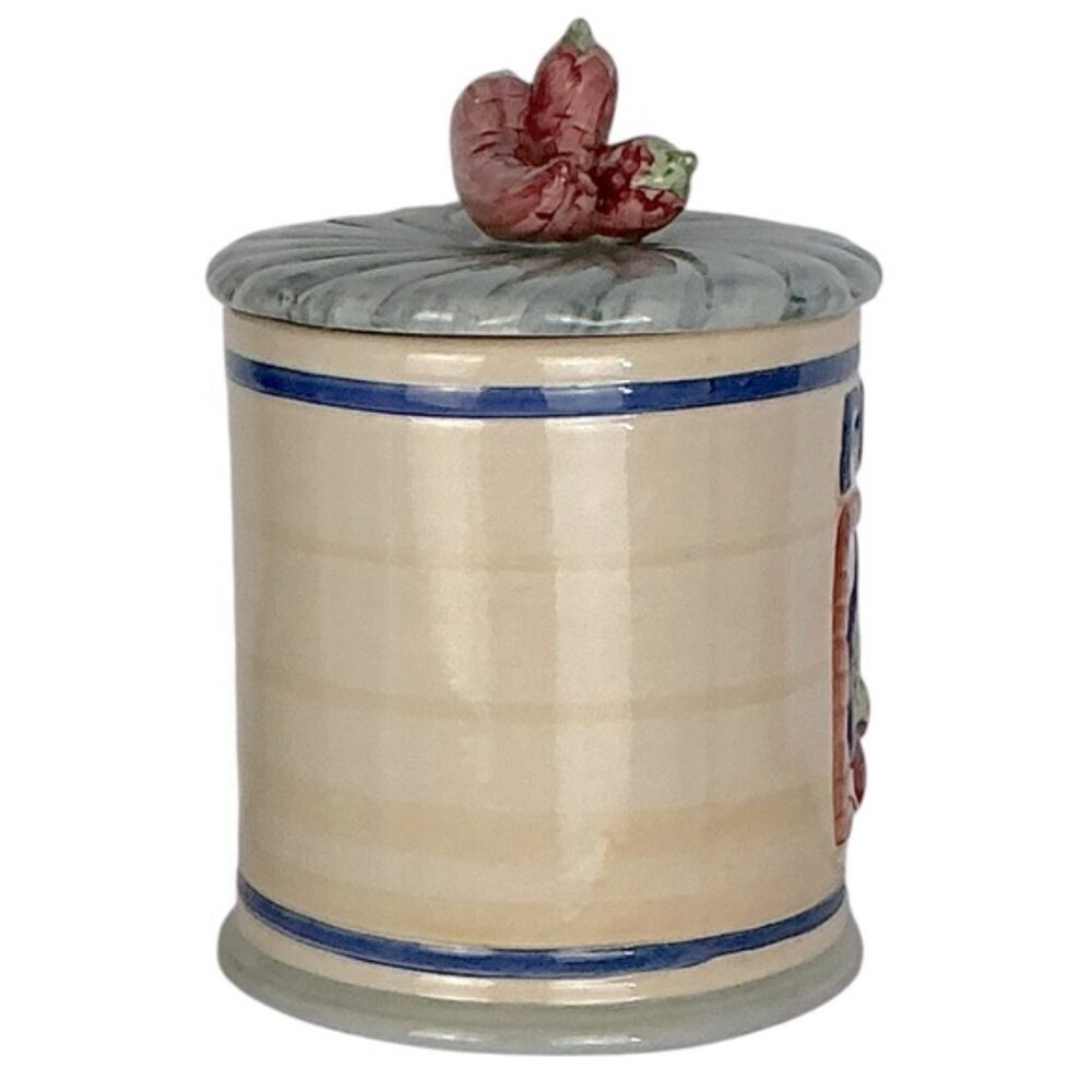 Vintage Pepper Canister Farmhouse Stoneware with Lid Multicolor 4 Cup 7 1/2” H - Picture 8 of 16